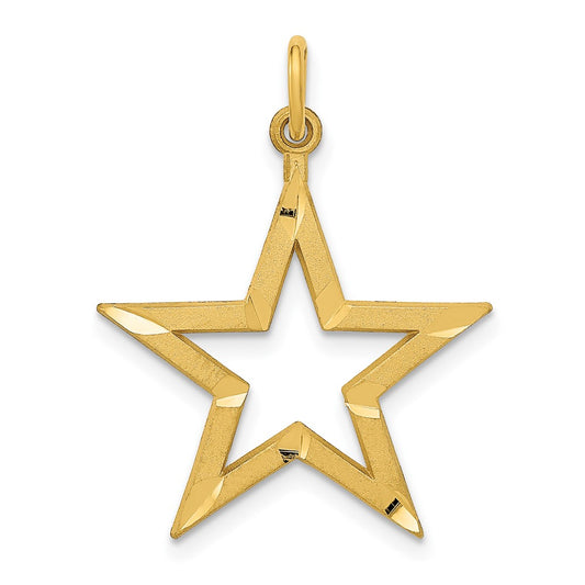Diamond-cut Large Star Charm - WBC