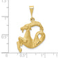 Large Satin Diamond-cut Capricorn Zodiac Charm - WBC