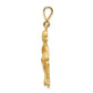 Large Satin Diamond-cut Aquarius Zodiac Charm - WBC