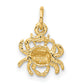 Small Satin Diamond-cut Cancer Zodiac Charm - WBC