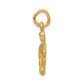 Small Satin Diamond-cut Aquarius Zodiac Charm - WBC