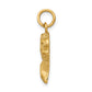 Satin Diamond-cut Dog Head Charm - WBC