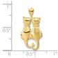 Satin and Polished Cats Pendant - WBC