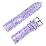 Crocodile Grain Chrono Lavender 18mm Gold-tone Buckle Watch Band