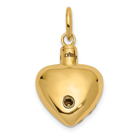Sentimental Expressions Heart Remembrance Ash Holder Pendant - WBC
