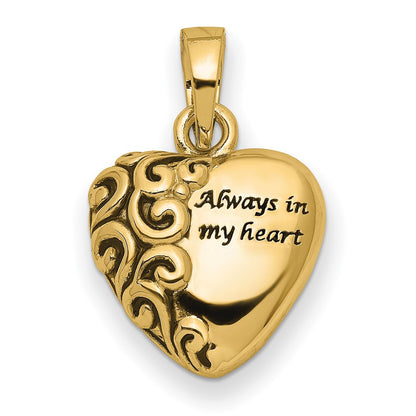 Sentimental Expressions Heart Remembrance Ash Holder Pendant - WBC