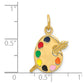 Multi-color Enameled Artist Palette Charm - WBC