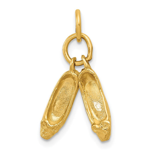 3-D Ballet Slippers Charm - WBC