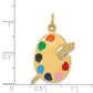 Multi-color Enameled Artist Palette Charm - WBC