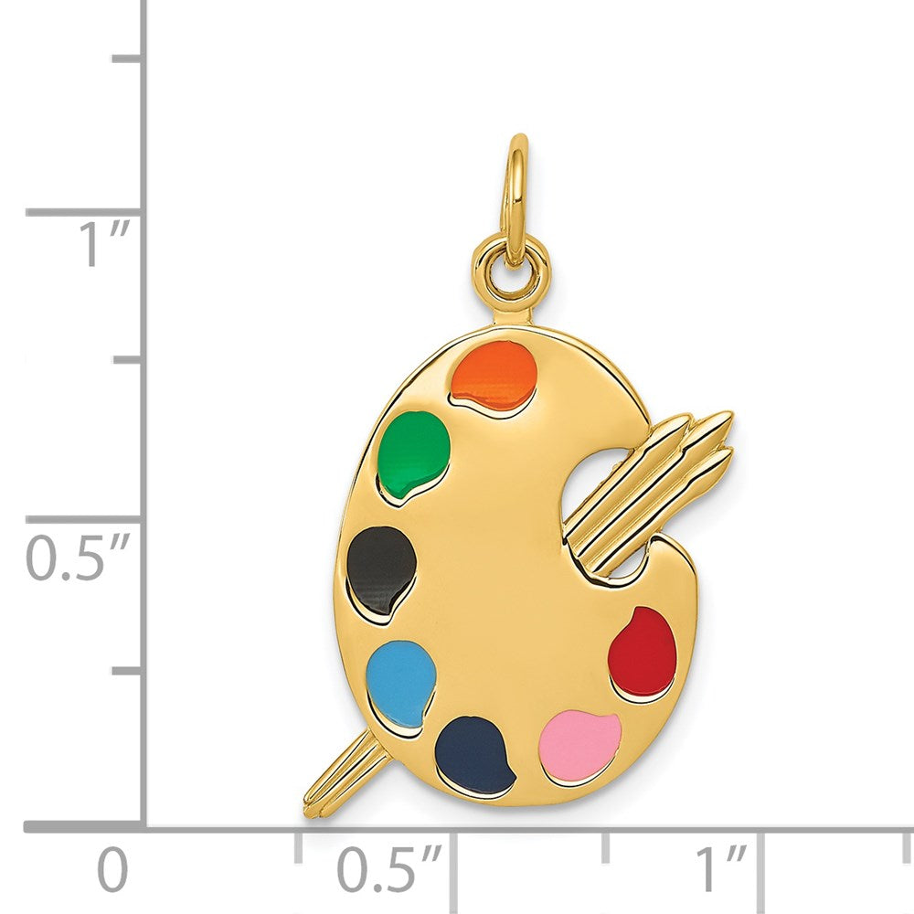 Multi-color Enameled Artist Palette Charm - WBC