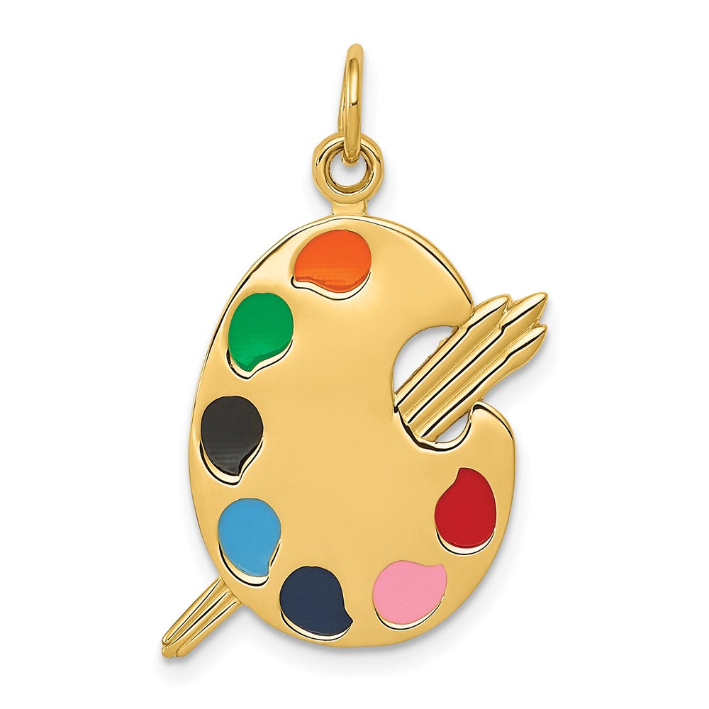 Multi-color Enameled Artist Palette Charm - WBC