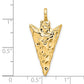 3-D Textured Arrowhead Charm - WBC