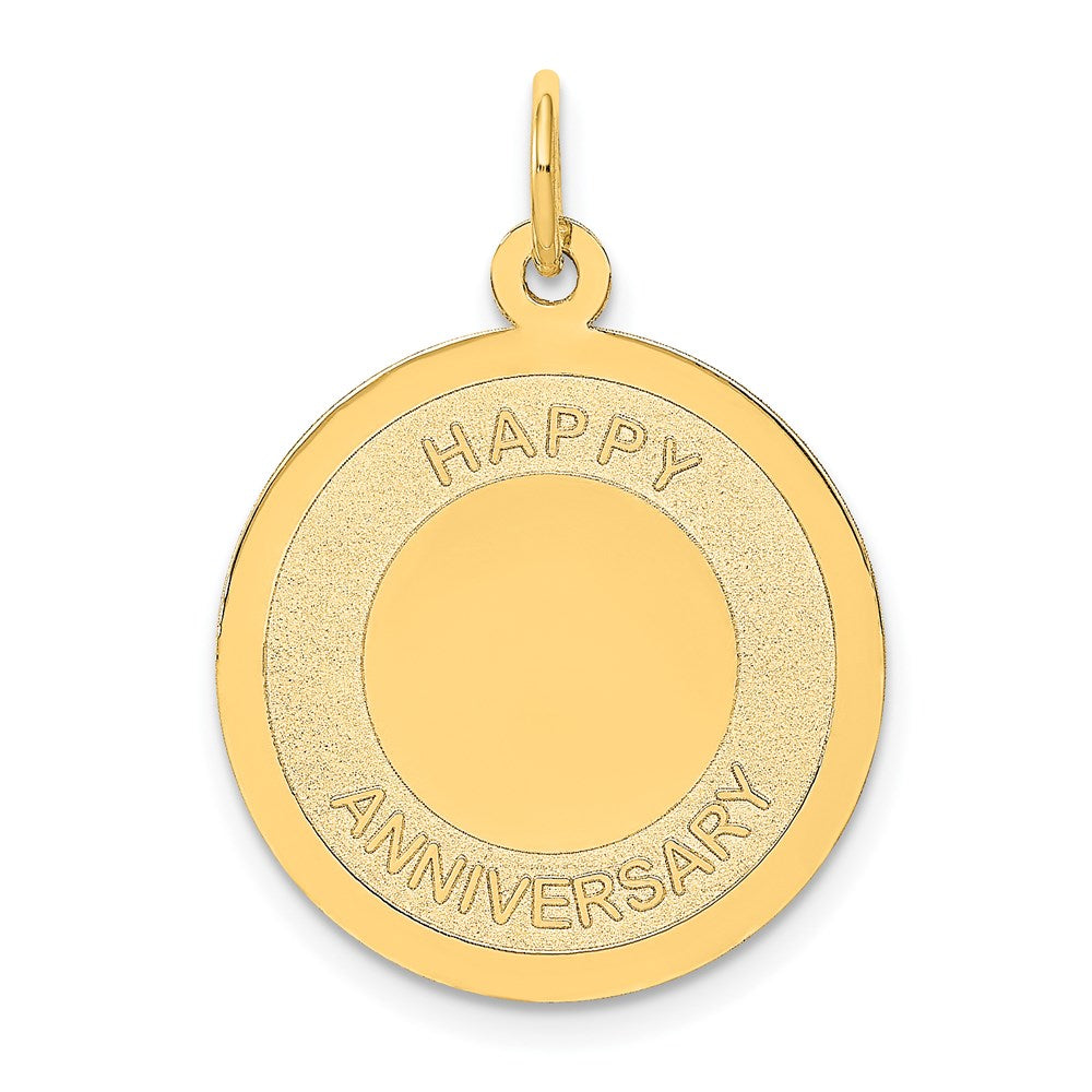 HAPPY ANNIVERSARY Engravable Disc Charm - WBC