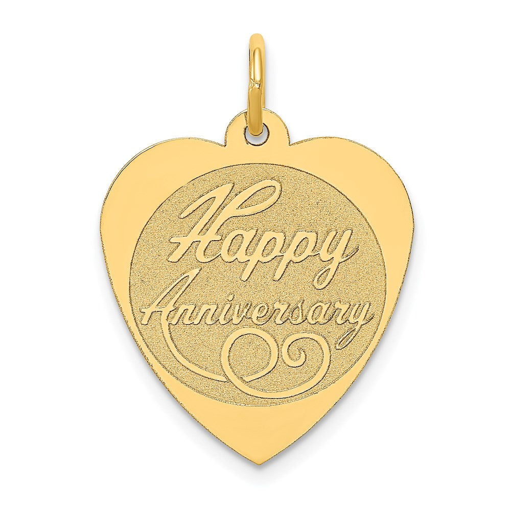 HAPPY ANNIVERSARY Engravable Heart Charm - WBC