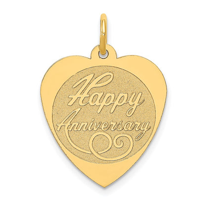 HAPPY ANNIVERSARY Engravable Heart Charm - WBC