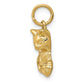 Solid Polished Open-Backed Cat with Ball Charm - WBC