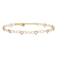 Two-tone Hammered Open Hearts and Oval Link Plus Extender - Total Anklet - WBC
