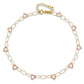Two-tone Hammered Open Hearts and Oval Link Plus Extender - Total Anklet - WBC