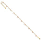 Two-tone Hammered Open Hearts and Oval Link Plus Extender - Total Anklet - WBC