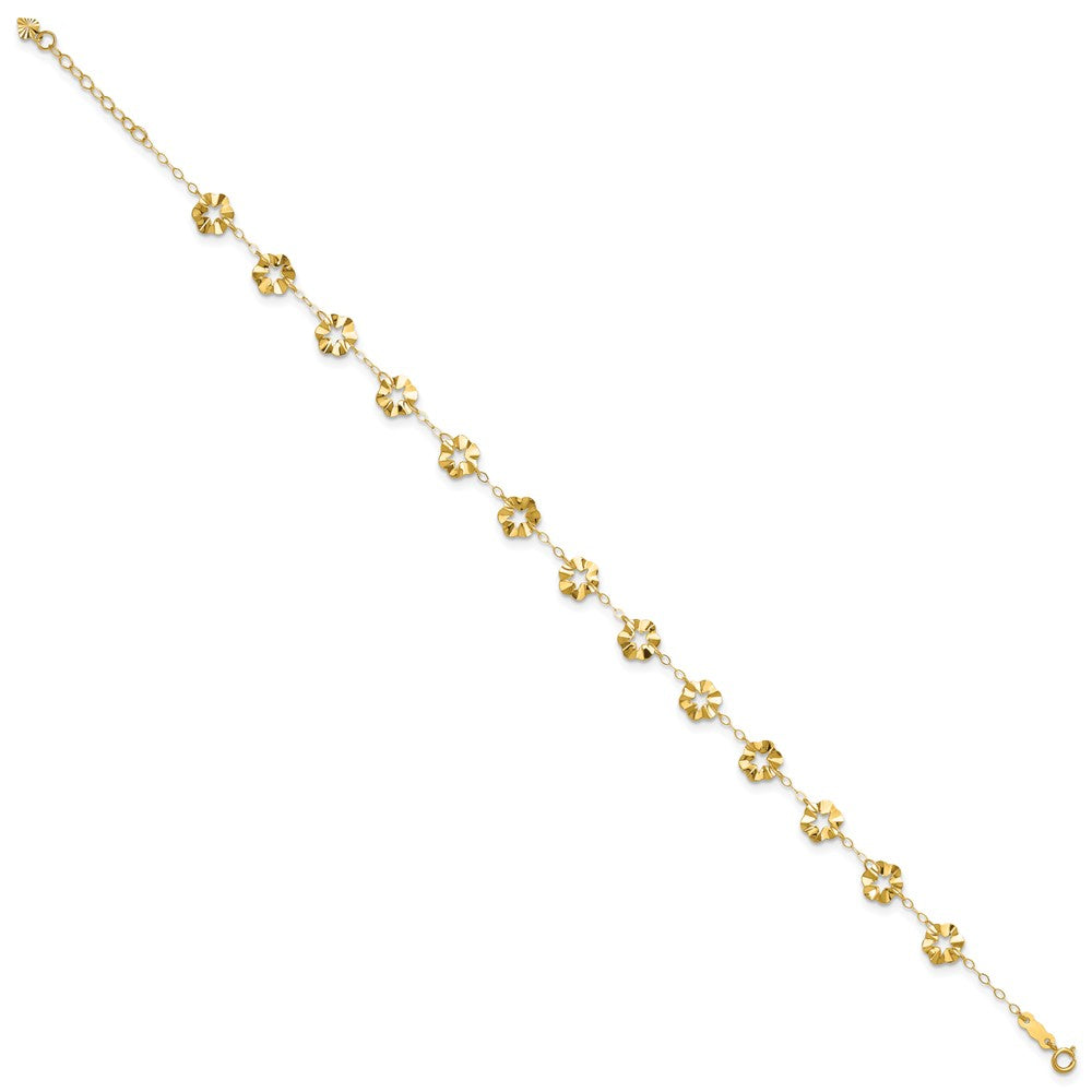 Ruffle Star Flowers Plus Extender - Total Anklet - WBC