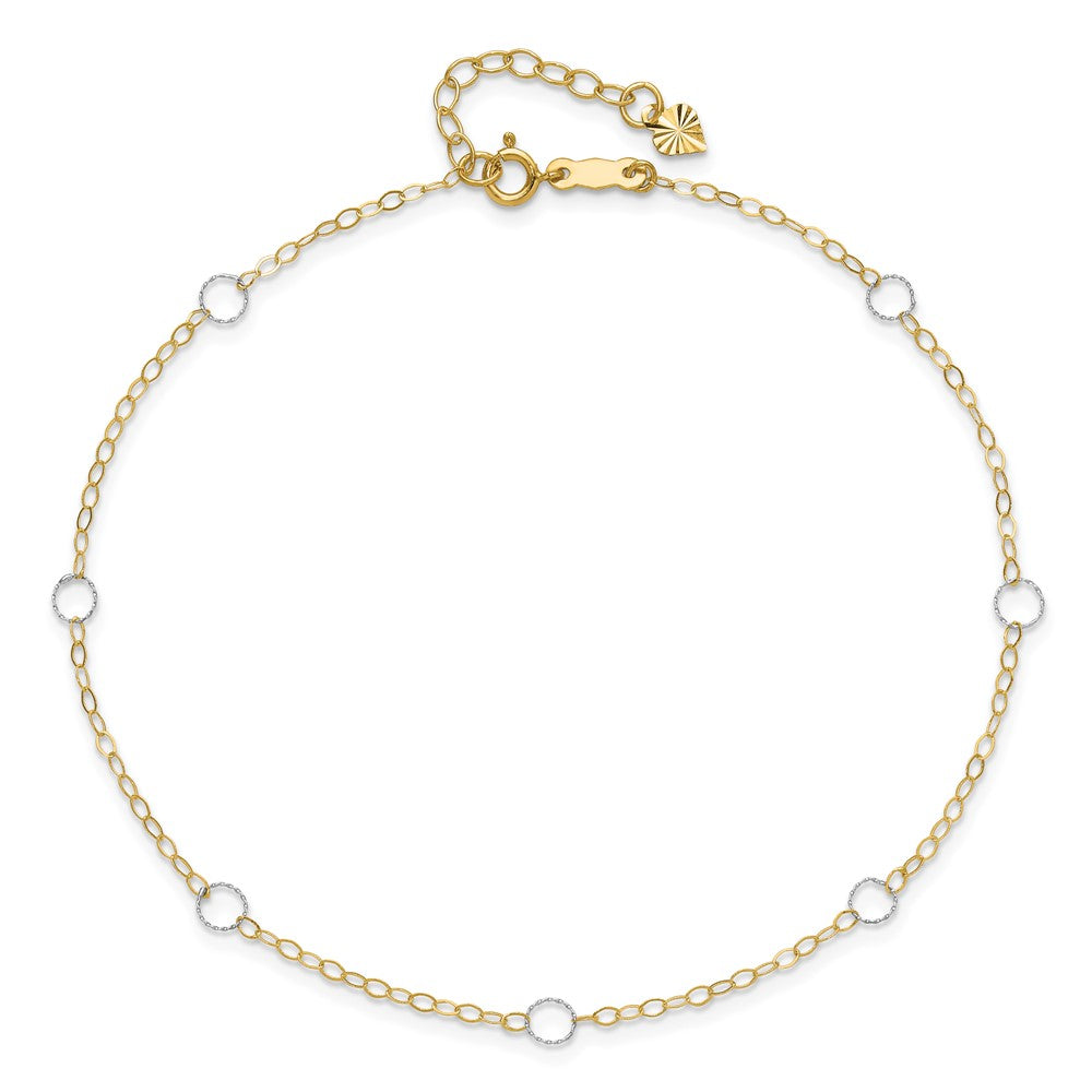 Two-tone Circles 7-Station Plus Extender - Total Anklet - WBC