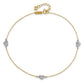 Two-tone Diamond-cut Triple Puffed Hearts Plus Extender - Total Anklet - WBC