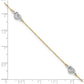 Two-tone Diamond-cut Triple Puffed Hearts Plus Extender - Total Anklet - WBC