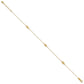 Polished Diamond-cut Triple Puffed Hearts Plus Extender - Total Anklet - WBC