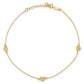 Polished Diamond-cut Triple Puffed Hearts Plus Extender - Total Anklet - WBC