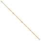 Polished Puffed Heart 3-Station Anklet - WBC
