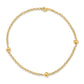 Polished Puffed Heart 3-Station Anklet - WBC