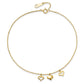 Three Heart Dangles Plus Extender - Total Anklet - WBC