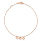 3 Heart Dangles Plus Extender - Total Anklet - WBC