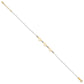 Two-tone Three Hearts and Diamond-cut Beads Plus Extender - Total Anklet - WBC