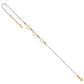 Two-tone Three Hearts and Diamond-cut Beads Plus Extender - Total Anklet - WBC