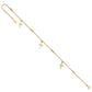 Diamond-cut 3 Cross Dangles and Beads Plus Extender - Total Anklet - WBC