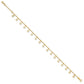 Polished and Textured Dangle Stars Plus Star Dangle Extender - Total Anklet - WBC
