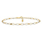 Two-tone Twisted Links and Mirror Beads Plus Extender - Total Anklet - WBC
