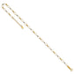 Two-tone Twisted Links and Mirror Beads Plus Extender - Total Anklet - WBC
