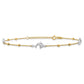 Two-tone Beads and Three Dolphins Plus Extender - Total Anklet - WBC