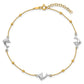 Two-tone Beads and Three Dolphins Plus Extender - Total Anklet - WBC