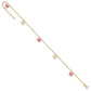 Pink and Enameled Butterfly Dangles Plus Extender - Total Anklet - WBC