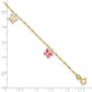 Pink and Enameled Butterfly Dangles Plus Extender - Total Anklet - WBC