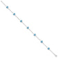 Blue Enameled Butterflies 7-Station Anklet - WBC