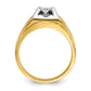 IB Goodman Two-tone Mens Polished and Satin 3/4 carat Diamond Complete Ring - WBC