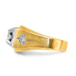IB Goodman Two-tone Mens Polished and Satin 3/4 carat Diamond Complete Ring - WBC