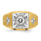 IB Goodman Two-tone Mens Polished and Satin 3/4 carat Diamond Complete Ring - WBC