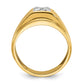 IB Goodman Two-tone Mens Polished and Satin 1/6 carat Diamond Complete Ring - WBC