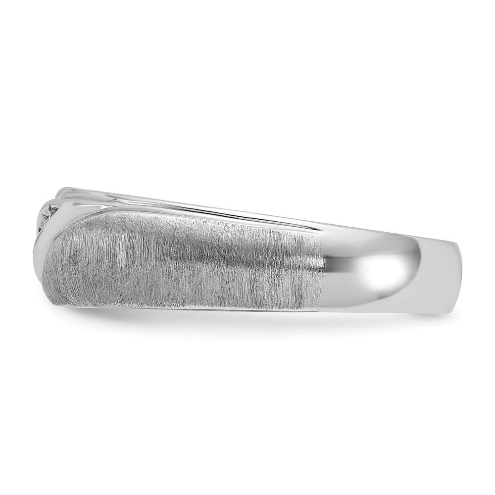 IBGoodman Men's Polished and Satin 1/15 Carat AA Quality Diamond Ring - WBC