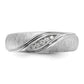 IBGoodman Men's Polished and Satin 1/15 Carat AA Quality Diamond Ring - WBC